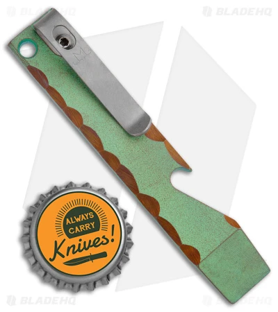 Maverick Customs Pocket Pry Bar Tool Rock Green/Copper Titanium (4") 3 Maverick Customs Pocket Pry Bar Tool Rock Green/Copper Titanium (4") - Image 3