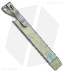 Maverick Customs 5" Ti Pocket Pry Bar Bottle Opener Tool - Yellow Milled