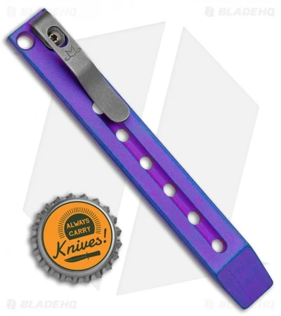 Maverick Customs 5" Ti Pocket Pry Bar Tool - Purple Holed Fuller 3 Maverick Customs 5" Ti Pocket Pry Bar Tool - Purple Holed Fuller - Image 3