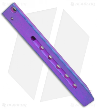 Maverick Customs 5" Ti Pocket Pry Bar Tool - Purple Holed Fuller 2 Maverick Customs 5" Ti Pocket Pry Bar Tool - Purple Holed Fuller - Image 2
