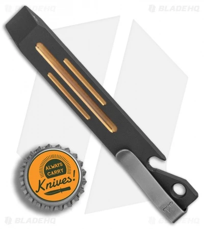 Maverick Customs 5" Ti Pocket Pry Bar Tool Bottle Opener - Black Deco 3 Maverick Customs 5" Ti Pocket Pry Bar Tool Bottle Opener - Black Deco - Image 3