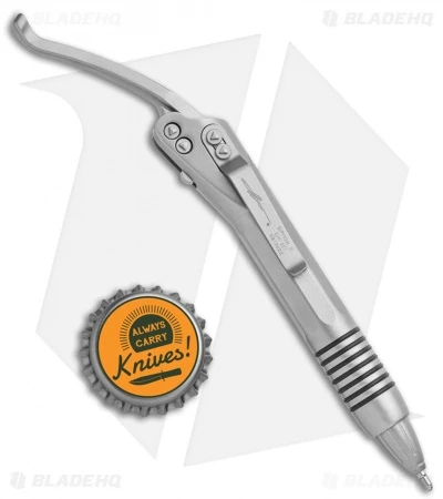 Microtech Signature Series Siphon II Pen Claw Logo Bead Blasted Stainless Steel 4 Microtech Signature Series Siphon II Pen Claw Logo Bead Blasted Stainless Steel - Image 4