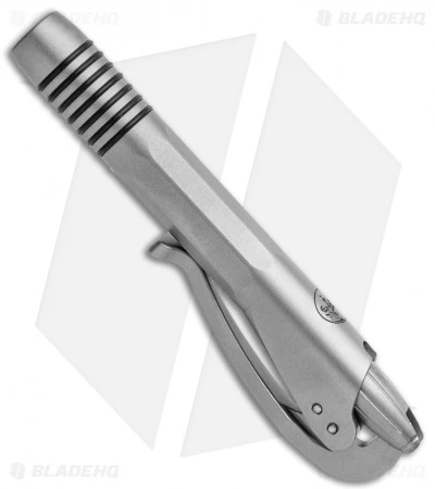 Microtech Signature Series Siphon II Pen Claw Logo Bead Blasted Stainless Steel 3 Microtech Signature Series Siphon II Pen Claw Logo Bead Blasted Stainless Steel - Image 3