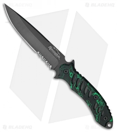 Remington F.A.S.T. Fixed Blade Knife Green (5.5" Black Serr) 1 Remington F.A.S.T. Fixed Blade Knife Green (5.5" Black Serr)