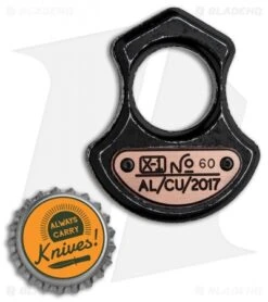 Serge Panchenko X-1 Knuck Black Tumbled Aluminum/Polished Copper -Rambo Knives Shop Serge Panchenko X 1 Knuck Black Tumbled Aluminum Polished Copper BHQ 85876 jr bottlecap