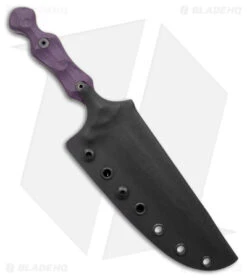 Stroup Knives Dagger Fixed Blade Knife Purple G-10 (5.25" Black SW) -Rambo Knives Shop Stroup Knives Dagger Fixed Blade Purple G 10 Black SW BHQ 175262 jr sheath