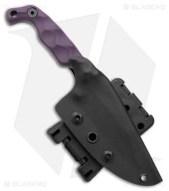 Stroup Knives Mini EDC Fixed Blade Knife Purple G-10 (3.1" Black SW) -Rambo Knives Shop Stroup Knives Mini EDC Fixed Blade Purple G 10 Black SW BHQ 175255 jr sheath