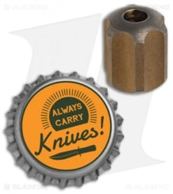 TiSurvival Slip Lanyard Bead - Bronze Anodized -Rambo Knives Shop TiSurvival Slip Bead Anodized Bronze BHQ 135558 jr bottlecap