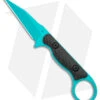 Toor Knives Jank Shank Tactical Fixed Blade Knife Black G-10 (3" Teal)