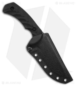 Toor Knives Mullet Fixed Blade Knife Ebony Wood (4" Black) -Rambo Knives Shop Toor Knives Mullet FBK Ebony Wood 4in Black BHQ 178790 td sheath 1