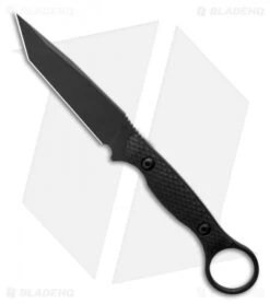 Toor Knives Serpent Tanto Fixed Blade Knife Shadow Black G-10 (3.9" Black)
