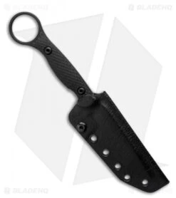 Toor Knives Serpent Tanto Fixed Blade Knife Shadow Black G-10 (3.9" Black) -Rambo Knives Shop Toor Knives Serpent Shadow Black Fixed Blade Knife Black G10 3.75 BHQ 123641 LS Sheath