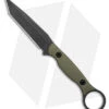Toor Knives Serpent Tanto Fixed Blade Knife Covert Green G-10 (3.9" Black)