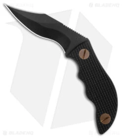 Turner CNC Voodoo Doc Chimera Fixed Fighting Knife Black G-10 (3.5" DLC 3V)