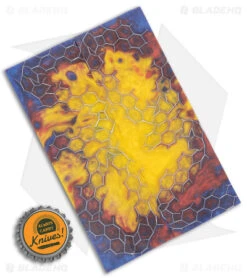 Voodoo Resins "Sunflower" Resin Scales Blank -Rambo Knives Shop Voodoo Resins Sunflower Scale Blank BHQ 154187 jr bottlecap