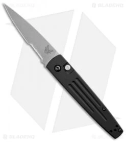Benchmade Auto Spike Automatic Knife (3.41" Stonewash Serr) 1000S-1301SW