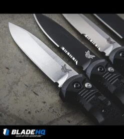 Benchmade 4400 Casbah Automatic Knife Black Grivory (3.4" Satin) -Rambo Knives Shop benchmade casbah variety sw black plain serr dl 2