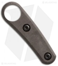 BlackJack Knives 155 Neck Knife Handle Scales Kit (Black Canvas Micarta)