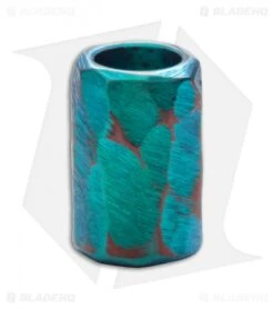 TiSurvival Hammered Titanium Lanyard Bead - Green/Bronze